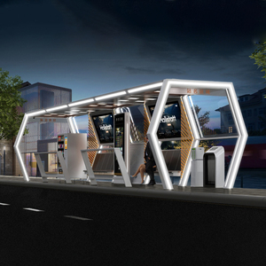 Tùy chỉnh chất lượng cao hiện đại thông minh thép không gỉ năng lượng mặt trời dừng xe buýt với LED/LCD kỹ thuật số biển & quảng cáo hộp Đèn bán hàng tự động - Product Image 2