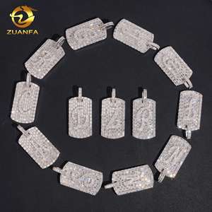 Новый дизайн: Подвеска-жетон с инициалом, прошедшая проверку на алмазном тестере, из муассанита, стерлингового серебра с позолотой, изысканное ювелирное украшение - Product Image 3