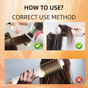 <span class=keywords><strong>Cheveux</strong></span> bouclés multifonctionnels personnalisés OEM One Step Professional 3 en 1 Round Electric Hot Air Comb SK-036 - Product Image 5