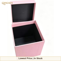 Boîte d'emballage cadeau de luxe élégante rose poudré, empilable, avec couvercle rigide lisse, en stock, pour parfum, vente en gros