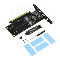 JEIFactory 4x NVMe PCIe 4,0 Tarjeta adaptadora 256Gbps X16 Bifurcación Compatible con RAID 0/1/5 para M.2 SSD HDD Enclosure Categoría de producto
