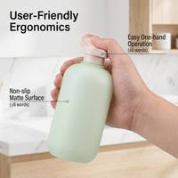 Bouteilles en plastique de 250g pour cosmétiques, vertes, emballages de haute qualité, bouteilles pour gel douche, après-shampoing, bouteilles personnalisées pour shampoing