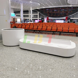 Silla de espera de fibra de vidrio Libit, ovalada, reclinable, duradera, con asiento combinado para estación de tren Lbt-5879 - Product Image 4