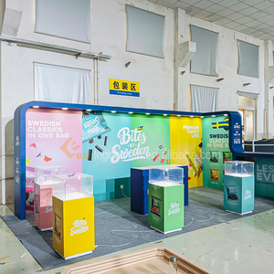 Tự làm tùy chỉnh cá nhân thực phẩm bằng gỗ gian hàng đứng triển lãm thương mại mô-đun triển lãm hiển thị nhẹ dễ dàng lắp ráp tùy chỉnh - Product Image 1