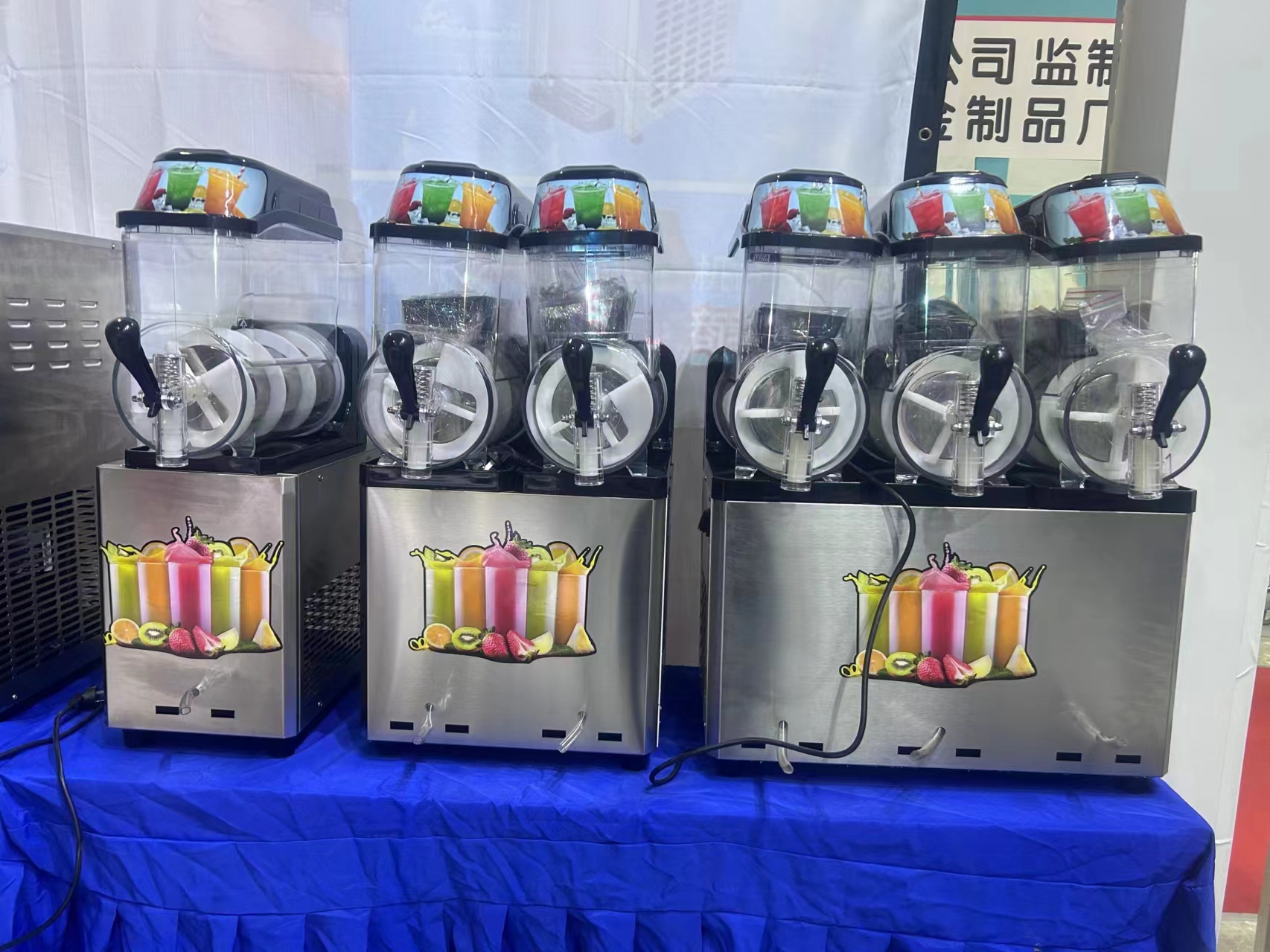 レモン商用スラッシュ自動販売機スナックマシン3ノズルジュース