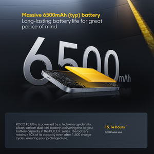 Teléfono Inteligente POCO F8 Ultra 5G con Snapdragon ®   8 Elite Gen 5, Pantalla AMOLED de 6.9 Pulgadas con Protección Ocular, 6500 mAh, Carga Rápida de 100 W, NFC - Product Image 4