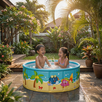 Piscine pliable en PVC sous licence JellieMons IP, 160/200, auvent en option, 4 tailles, multi-usages, piscine à balles, baignoire pour animaux de compagnie, résistante aux UV