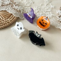 Accessoire de mode Halloween personnalisé : pince citrouille, petites pinces, pince fantôme polyvalente, pince chat noir, épingle à cheveux