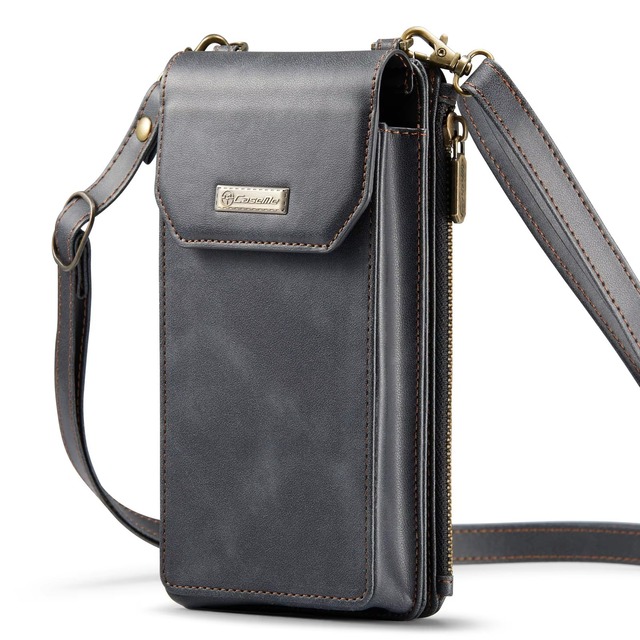 2025 Multifunctional Business Design Shockproof Crossbody Leather Phone Cover & Bag for IPhone-High Quality Stylish Practical