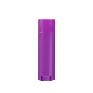 Tube de <span class=keywords><strong>baume</strong></span> à lèvres plat multicolore DIY 4,5g, emballage vide en plastique pour rouge à lèvres/cire à lèvres, capacité 5ml avec bouchon à vis et sérigraphie - Product Image 3