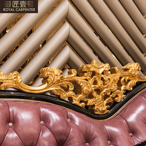 Set di Divani in Vera Pelle e Legno Massello Stile Europeo di Lusso per Villa e Appartamento, Arredamento Completo per Tutta la <span class=keywords><strong>Casa</strong></span> - Product Image 5
