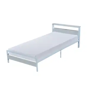 AIDI100 % OEM/ODM moderno semplice Hotel Full Size bianco doppio singolo letto in metallo con struttura in ferro