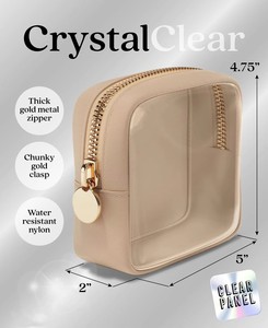 Sac de toilette en PVC transparent avec logo personnalisé, sac à cosmétiques en cuir, trousse de maquillage - Product Image 3