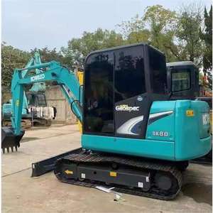 Excavatrice Kobelco SK60 d'occasion, modèle 2022, 6 tonnes, moteur, boîte de vitesses, pompe, roulement testés et inspectés, d'origine japonaise, seconde main - Product Image 1