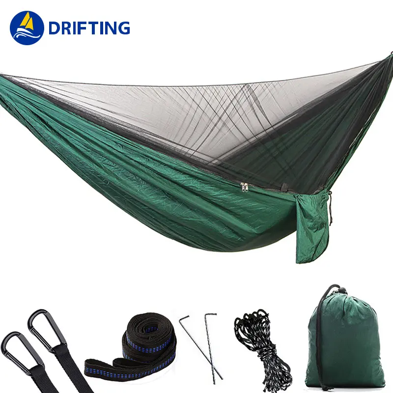 Dubbele Hangmat Camping Wandelen Quick Open Mosquito Hangmat Schommels Touw Nagel Anti Rollover Opknoping Stoel Nieuwste Swing Bed