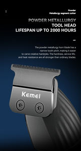<span class=keywords><strong>Kemei</strong></span> Km-1669 9000RPM Machine à raser professionnelle <span class=keywords><strong>sans</strong></span> <span class=keywords><strong>fil</strong></span> haute puissance Appareils de coupe de cheveux avec support de charge 5W <span class=keywords><strong>Tondeuse</strong></span> à barbe - Product Image 2