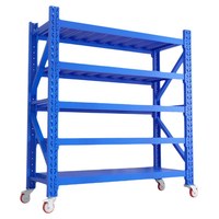 Meilleur prix, étagères robustes pour entrepôt avec roulettes, étagères industrielles réglables sans boulons, capacité de 200 kg, en métal Q235 pour garage