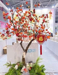 <span class=keywords><strong>Arbre</strong></span> à souhaits de kaki artificiel bon marché intérieur extérieur nouvel an décoration de vitrine paysage faux <span class=keywords><strong>arbre</strong></span> fruitier plante - Product Image 3