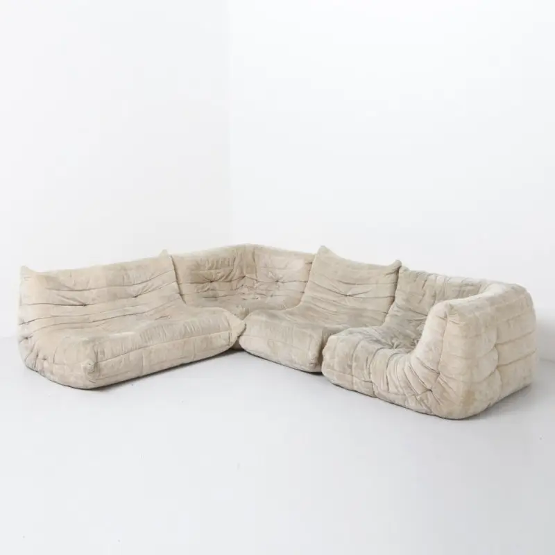 ベストセラーの畳ソファ北欧スタイルのソファ快適でシンプルなリビングルームは、だらしない床のL字型ソファでリラックスできます