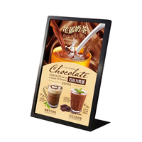 Papan peraga baja tahan karat Desktop kustom papan peraga Menu papan iklan logam