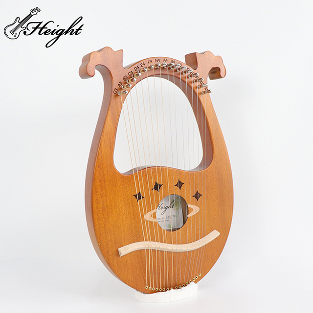 New Design Musical Instrument Portable Mahogany Wood 16 Strings Lyre Harp