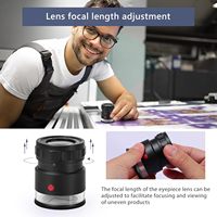 GAIN EXPRESS 10X Rechargeable Scale Loupe 4 White 4 UV LEDs K9 Optical Glass Lens for Jewelry Watch Repair