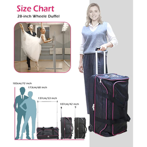 Vêtement à roulettes de 28 pouces Sac de sport à la mode Compétition de costumes de danse roulants Support élégant pour costumes de danse - Product Image 6