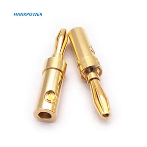 Banana Plugs Gold Plated Plugs Audio Jack Connector for Speaker Stereo Cable