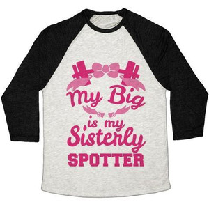 My Big Is My Sisterly Spotter เสื้อยืดเบสบอลแบบทรีเบลนด์สำหรับทุกเพศ - Product Image 4