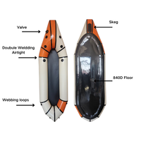 Packraft gonflable professionnel en TPU à faible MOQ pour 1 personne - Ultraléger et pliable