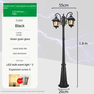 โคมไฟแอลอีดีอลูมิเนียม IP68ทันสมัยโคมไฟสีขาวอบอุ่นในสวนกลางแจ้งลานภายใน IP65แหล่งจ่ายไฟ AC กันน้ำพลังงานแสงอาทิตย์ - Product Image 4