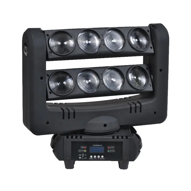 Cabeza móvil haz de luces 8*10-watt LED rgbw 4in1 efecto araña luz para bares club etapa evento