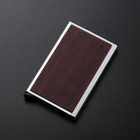 Portefeuille RFID Portable pour hommes bloquant le porte-cartes en aluminium avec porte-cartes Design en bois Porte-carte de poche