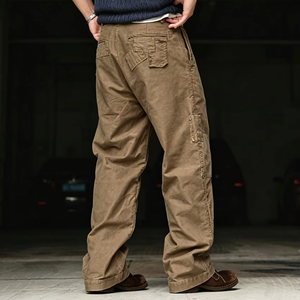 New Arrival Wholesale <b>Men</b> Cargo Pants Acid Wash Multi-Pocket Loose Straight Casual Breathable Eco-Friendly 100% Cotton <b>Trousers</b> - Product Image 3