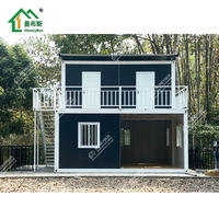 Fabriqué préfabriqué minuscule mobile modulaire préfabriqué de luxe petite maison de 2 étages à deux étages à deux étages