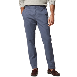 Pantalon Oxford en coton pour homme, coupe droite, infroissable, décontracté chic, devant plat, fermeture boutonnée, respirant, poches latérales - Product Image 1