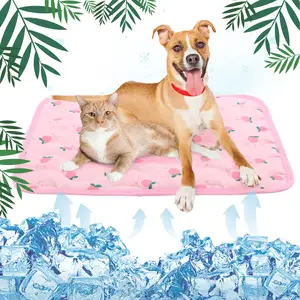 Yeni yaz güzel baskılı yıkanabilir nefes buz ipek kendini soğutma köpek pedi ısı rahatlatmak buz battaniye kulübesi çekyat zemin - Product Image 1
