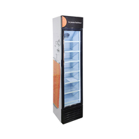 Réfrigérateur de présentation pour boissons froides Meisda SC145B 145L avec porte en verre, design fin