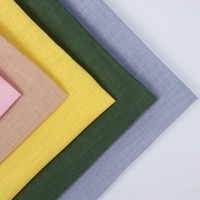 Tissu de rideau 100 % lin pur naturel français, léger, teint en fil, uni, pour chemises, pantalons, textiles de maison, jupes
