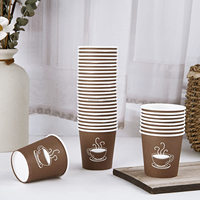 Gobelets en papier jetables à paroi simple de qualité alimentaire, logo personnalisé imprimé, gobelets en papier biodégradables pour café, thé et boissons chaudes