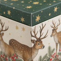 Coffret cadeau de Noël chaleureux pour la famille, sac en papier pour les fêtes de Noël, emballage cadeau