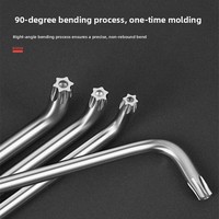 Clé Torx en acier au chrome-vanadium CRV de type L, T10 T15 T20, embout de tournevis avec trou magnétique pour vis antivol