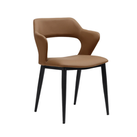 Chaises de salle à manger nordiques modernes haut de gamme, mobilier de luxe léger pour hôtels, B&B et restaurants, avec dossiers papillon en cuir PU et velours