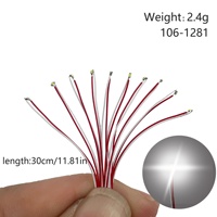 Mini-lampe LED SMD 3V 2,4g multi-échelles HO/N 0402 pour modélisme et décoration DIY