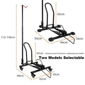 Support Vélo Horizontal Vertical, Hauteur Réglable, pour VTT, Route, Vélo Pliable, Râtelier <span class=keywords><strong>de</strong></span> Rangement pour Garage - Product Image 2