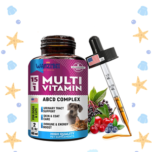 Haustier-Nahrungsergänzungsmittel 15 in 1 Katzen- & Hunde-<span class=keywords><strong>Multivitamin</strong></span>-Tropfen Natürliche Vitamine & Mineralien Flüssig für Haut, Herz, Gelenke, Immununterstützung - Product Image 1