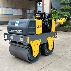 Nhà Máy Bán Hàng Trực Tiếp của 530Kg JT-SL600 Tay Hướng Dẫn Đôi Bánh Xe Thép Rung Con Lăn - Product Image 3