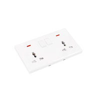 M0602L Harga Grosir Stopkontak Dinding Universal Ganda untuk Hotel 10A ABS Dua Kutub 220V