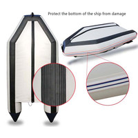 Bateau pneumatique MC2306 pour 2+1 personnes, capacité de 200 kg, bateau à pontons avec plancher en aluminium, compatible avec la pêche en mer, les loisirs et les activités de plaisance, sûr