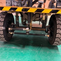 Chariot à plateforme électrique silencieux, moteur sans entretien, chariot à plateforme motorisé avec barrières amovibles